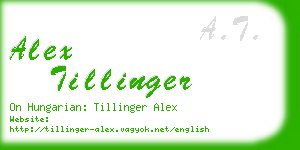 alex tillinger business card
